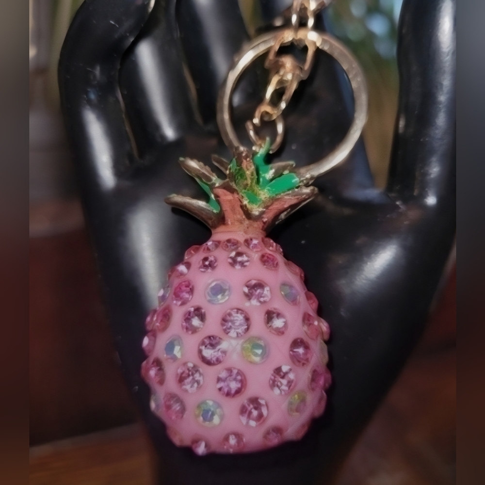 Bag Charm/Key Chain Pink Pineapple